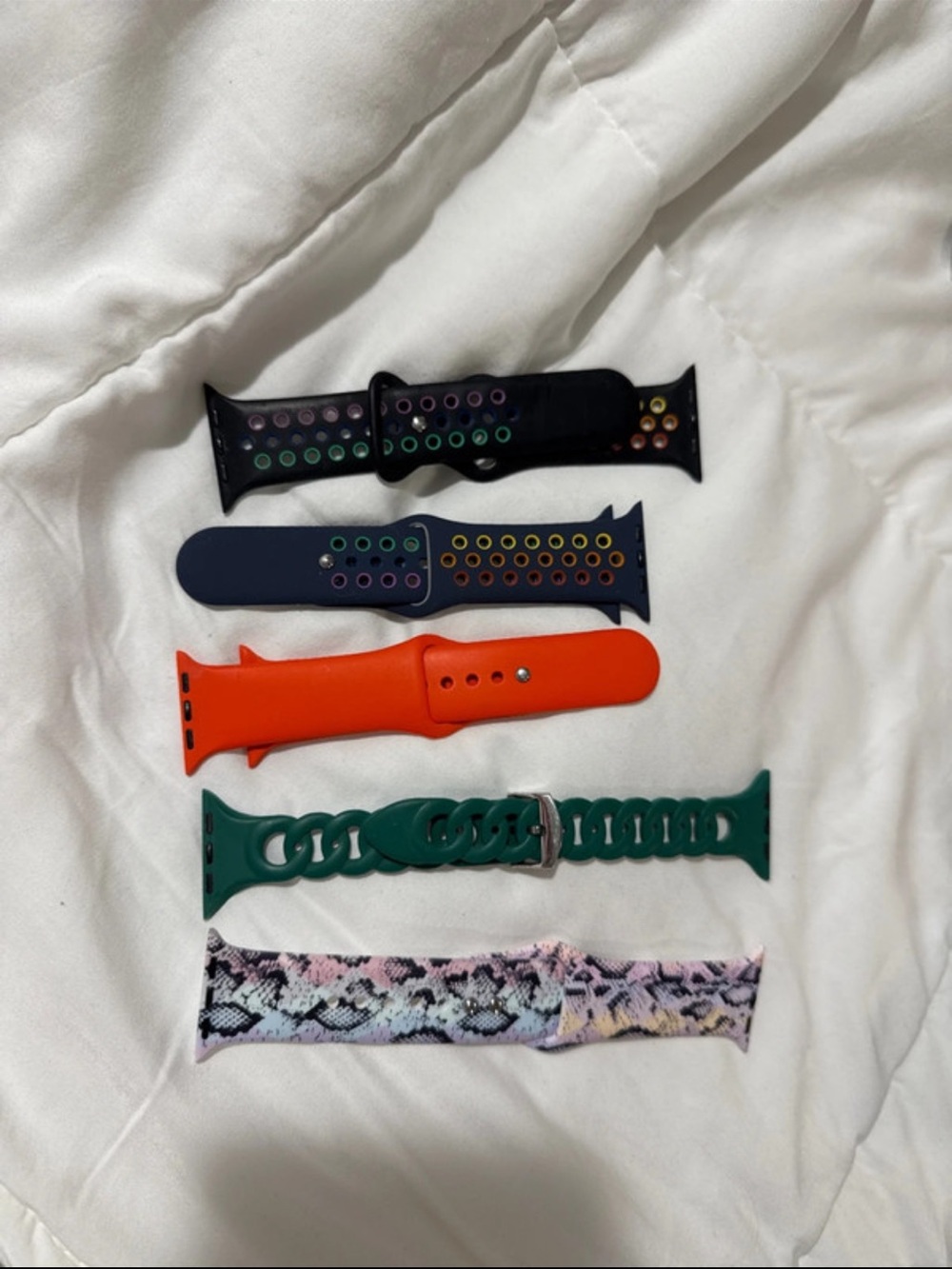 Interchangeable Silicone Watch Bands - Multicolor Set 38mm